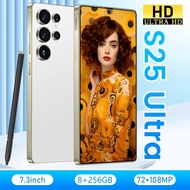Phone S25 Ultra Handphone 7.3inch Screen 8GB+256GB Smartphone Android Mobile Phone