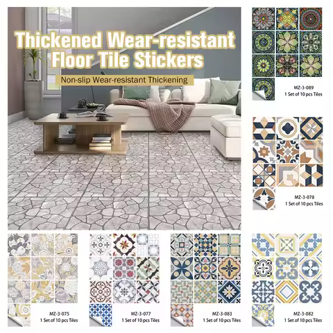 29 Styles Thickened Frosted Tiles Floor Sticker Kitchen Bathroom Home Renovation Wallpaper Waterproo