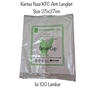 PUTIH White KFC MCD Rice Wrapping Paper ELEPHANT CAP 1Pack 100 Sheets