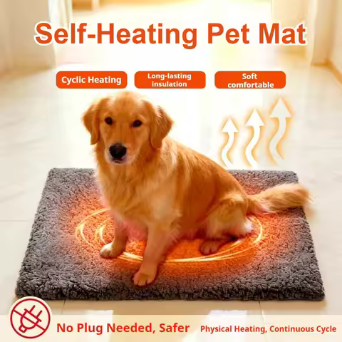 Self Warming Cat Bed, Extra Warm Self Heating Pad for Cats & Dogs, Anti-Slip Thermal Pet Mat, Washab