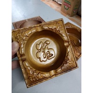 Green cypress wood ashtray