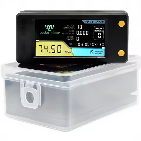 Lucky Miner LV02 77KH/s ASIC Crypto Miner Machine Low Power USB/WiFi Solo Mining Home Use