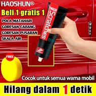 Cocok untuk semua mobil HAOSHUN penghilang baret body mobil 200ml PENGKILAP MOBIL MOTOR Dengan mudah menghilangkan goresan bodi sepeda motor goresan bodi mobil bekas matahari goresan helm Rubbing Compound Penghilang BARET MOBIL RUBING COMPOUND KIT