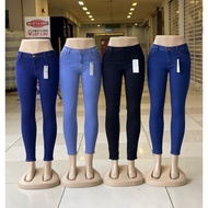 SKINNY PANT WOMEN HIGH QUALITY STRICHABLE MID WAIST DARK BLUE, MID BLUE, READY STOCK