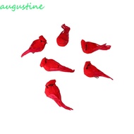 AUGUSTINE Christmas Ornaments Red Foam Feathers Simulation Lifelike 9 cm Xmas Tree Decor