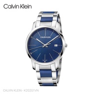 Calvin Klein Unisex Adult Analogue-Digital Quartz Watch with Stainless Steel Strap K2G2G1VN 双色不锈钢|蓝色