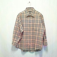 三件7折🎊 Daks 襯衫 長袖襯衫 經典卡其格紋 羊毛 重磅 極稀有 日本製 老品 復古 古著 Vintage