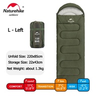 Naturehike Y150 ไซส์ L ถุงนอน 3 ฤดู กันน้ํา น้ําหนักเบา พร้อมฮู้ด สําหรับผู้ใหญ่ ตั้งแคมป์ เดินป่า ก
