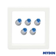 Armaan Button Zircon Blue 7MM SACEDS-10 Raya