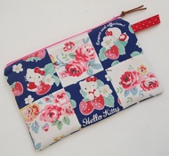 Travel Pouch – Fabric Pouch – Handmade Hello Kitty x Cath Kidston style Patchwork