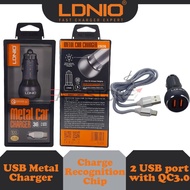 LDNIO C503Q 2 USB Metal Car Charger DC5V 3.6A ( FREE Type C Cable )