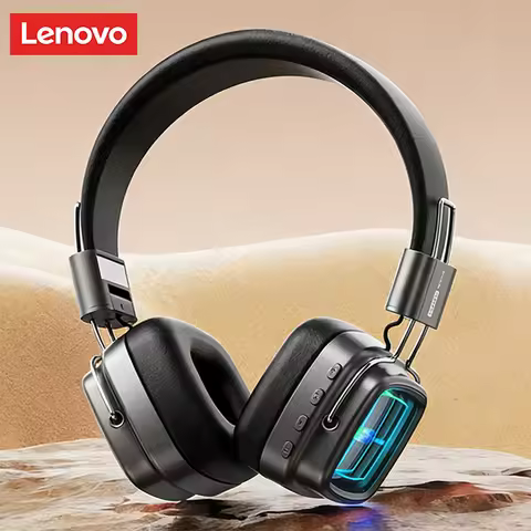 Choice Lenovo Gaming Headset Wireless Bluetooth 6.0 Earphones Foldable Sport Headphone 28H Battery L