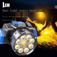 LEM Sea Catching Light, Dedicated Rechargeable Ultra-bright Long-range Induction Flashlight Head-mou