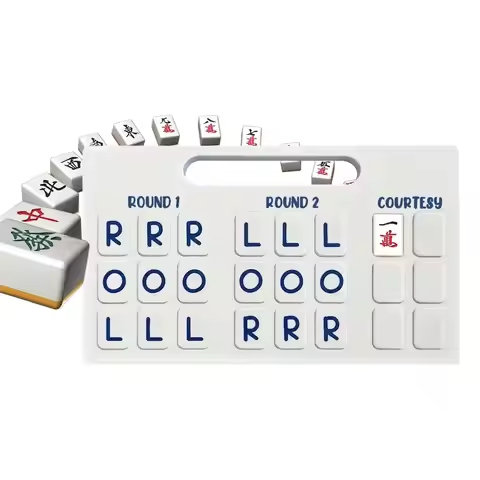 Solo Mahjong Board Practice Travel Strategic Leisure With 24 Slots Mahjong Set For Party Gathering S