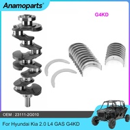 Engine Crankshaft Bearing Set Fit 2.0 L L4 G4KD GAS For 08-15 Hyundai ix35 Sonata Kia Sportage Optim