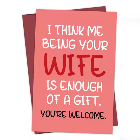 Husband Of Wife Birthday Card, Funny Husband Valentine's Day Greeting Card from Wife,Prank Funny Jok