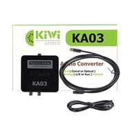 BỘ CHUYỂN ĐỔI ÂM THANH DIGITAL( Quang optical ) SANG ANALOG ( audio AV ) KIWI KA-03/ KA03 Pro