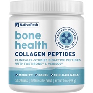 NativePath Bone Healthy Collagen Peptide, Type 1 and Type 3, Containing Bones and Verisol, 7.8 Ounce