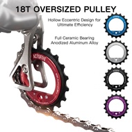 ACTOFIVE Road Bike 18T Hollow Pulley Wheel Ceramic Bearing Rear Derailleur Guide for Shimano R8000 R