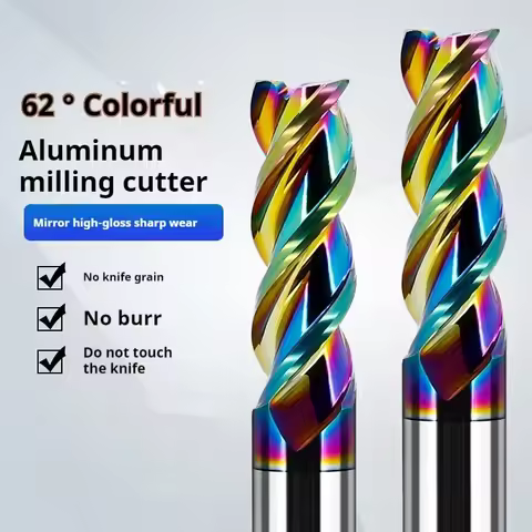 HRC65 3 Flute U Slot Carbide Endmill DLC Coating Tungsten Steen Milling Cutter 4mm 6mm 8mm 10mm 12mm