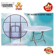 3V 4 FEET Round Plastic Table / MEJA MAKAN PLASTIC/ MEJA TULIS