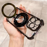 Vỏ điện thoại chống rơi trong suốt cho POCO M6 M6 PRO M5S M4 Pro 5g M3 Pro M3 Pro 5g với giá đỡ đứng