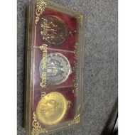 LP WEAN KAMAKAN SET 出庙WAT NATHA WANARAM 理事会一套三尊 镀金 镀银 红铜 佛历2520年