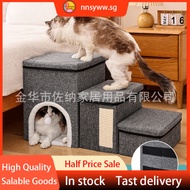 [in stock] Pet Climbing Ladder Foldable Storage Step Dog Stair Climbing Anti-Slip Cat Dog Sofa Ladde
