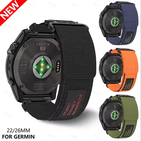 QuickFit 22mm 26mm Nylon Strap For Garmin Fenix 8 51mm E 47mm 7 7X Pro 6 6X 5X/Epix/Tactix/Instinct 