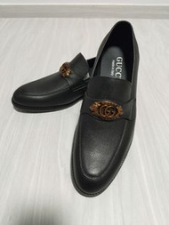GUCCI 黑色樂福鞋 蜜蜂圖案
