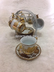 Cangkir tadah set with rack Fiori isi 6