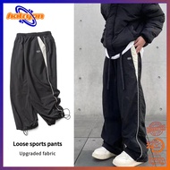 American Retro Street vibe Style baggy tracksuit Casual Pants Men Loose Wide-Leg baggy tracksuit ret