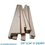 ✠❉Wood Strips Palochina 1/2" x 3/4" 1FT/2FT/3FT 12pcs