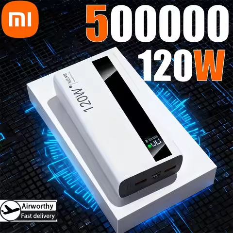 Xiaomi 500000mAh High Capacity 120W Power Bank Super Fast Charging Power Bank Portable Battery Charg
