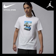 Jordan Dri-FIT Mens Brand Tee - White ไนกี้ เสื้อยืดผู้ชาย-สีขาว