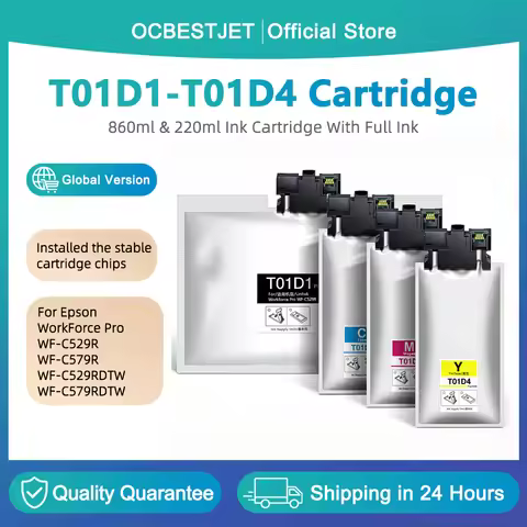 T01D T01D1 T01D2 T01D3 T01D4 Ink Bag For Epson WorkForce Pro WF-C529R C579R WF-C529RDTW WF-C579RDTW 