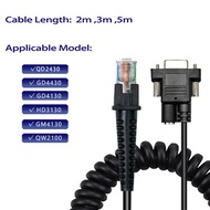 Spring Serial RS232 to RJ45 Barcode Scanner Cable DB9 Female Scanner Connector Cable for Datalogic Q
