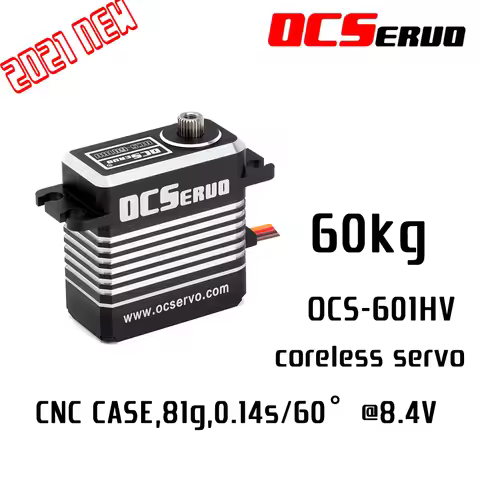 OCS-601HV 8.4V 60kg.cm 81g 0.14S/60° Coreless Motor High Voltage High Torque Servo Steel Gear All CN