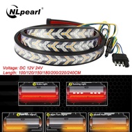 Nlpearl วงจรผ่านสัญญาณเลี้ยวเบรครถ12V 24V ไฟท้ายแถบไฟ LED แบบยืดหยุ่นได้รถปิกอัพไฟสำหรับรถจิ๊ปท้ายรถ SUV ไฟท้าย LED