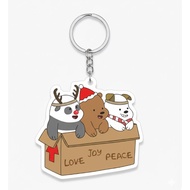 Keychain set of 3 super matte bears