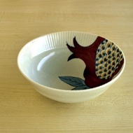 染錦石榴筱木碗（大）