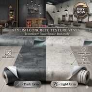 SG[🚚Fast Shipping]Cement Wallpaper Self Adhesive 60cmx3m Durable Concrete Wall Sticker Grey Industri