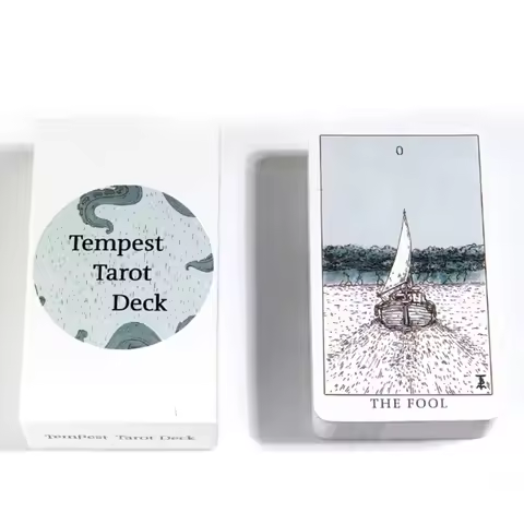 78 Cards Tempest Tarot Deck Blue Tarot Sea Tarot Nautical Tarot Beginner Indie Tarot Cards Mythical 