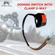 Motorcycle Driving Light Domino Switch 3Way Clamp with Dual Color Options for Enhanced Visibility