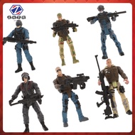 🧸 Set 6pcs Figure Askar Plastik Bergerak Warna Pelbagai untuk Permainan