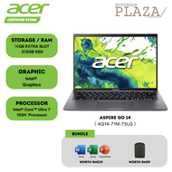 Acer Aspire Go 14 Ai AG14-71M-5529/ AG14-71M-75LG 14" WUXGA Laptop Grey ( CU5-125H 16GB 512GB SSD In