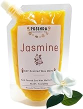 Posinda 1pc Squeezable Wax Melts,Jasmine DIY Squeeze Wax Melts Highly Fragrant Handmade Soy Wax Easy Mix &amp; Match Scents for Home Scented,7oz