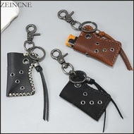 Zein Sturdy Leather Lighter Holder Unique Leather Lighter Sleeve Keychain for Outdoors Adventures an
