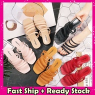Borong Store Sandal Women Selipar Wanita Girls Low Heel Sandal Perempuan 低跟鞋凉鞋 (8821-5)