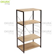OKURA 4 Tier Multipurpose Kitchen Shelf Kitchen Rack Home Living Modern